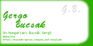 gergo bucsak business card
